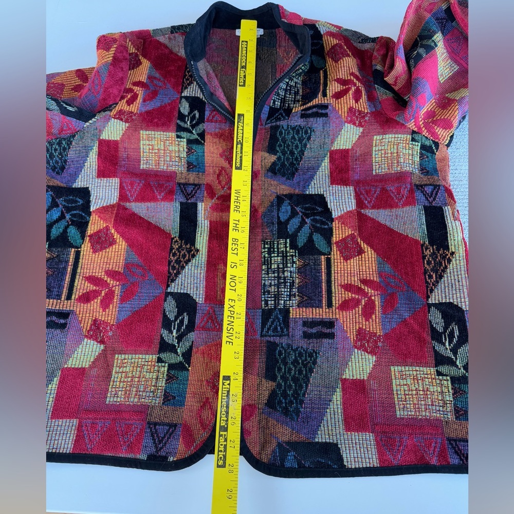 Vintage Coldwater Creek Colorful Tapestry Jacket Size 2X - Picture 8 of 12